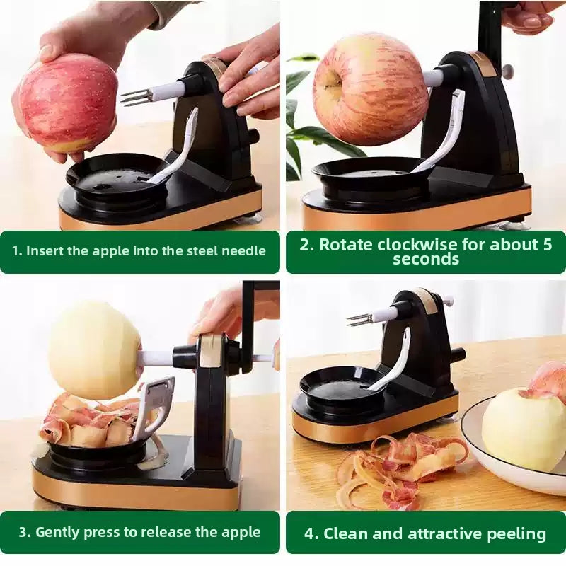 hand-cranked fruit peeler