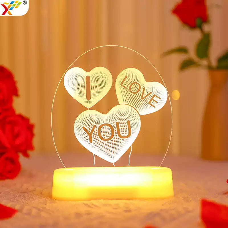 Luminous heart-shaped ornament lamp