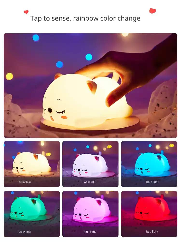 Purring Cat Night Light