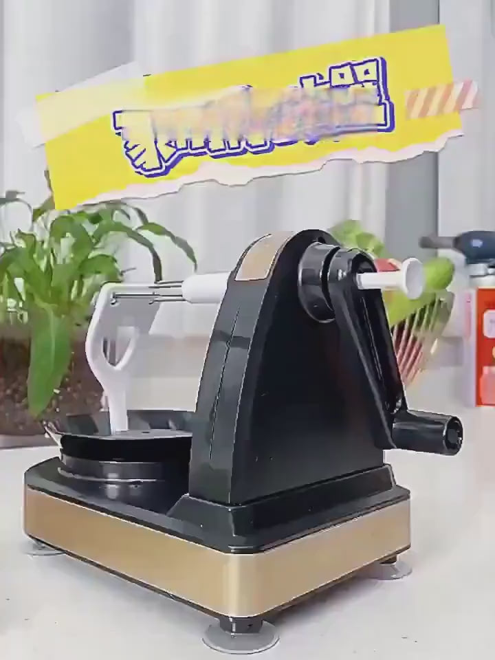 hand-cranked fruit peeler